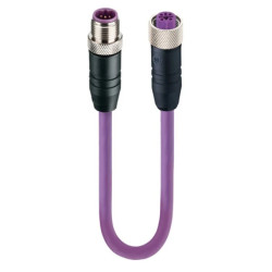 Kabel konfekcjonowany obustronnie Profibus złącza męskie M12/żeńskie M12 5-pinowe kodowanie B 0975 254 101/15 M