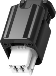 Socket, unequipped, 2 pole, straight, 1 row, white, 1801176-7