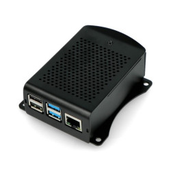 Obudowa do Raspberry Pi 4B aluminiowa VESA - czarna - LT-4B01-A