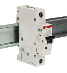 Wyłącznik nadprądowy MCB, Typ D, 1-biegunowy, 63A, 253V, 72V, na szynę DIN, ABB S201-D63, S200