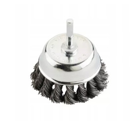 Szczotka druciana z trzpieniem skręcana 100mm Verkatto CB-73090