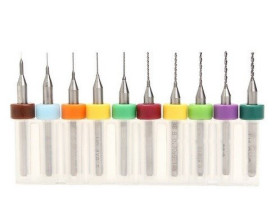 10 pcs 0.1-1.0 mm PCB Drill Bit Set - for Cleaning 3D Printer Nozzles - L009W