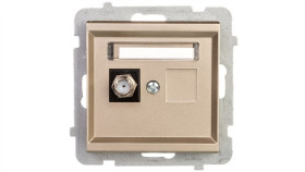 Sonata Gniazdo Antenowe Pojedyncze Typu F Szampański Złoty Gpa-1Rf/M/39