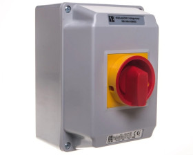 Rozłącznik izolacyjny 3P 63A z pokrętłem żółto-czerwonym RSI-3063OB4ZC