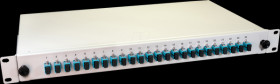 SPBOX 24G50 OM3 SC 19" Fiber Optic Splice Box, 24x SC OM3, 1RU