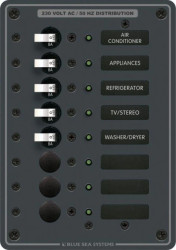 Panel AC Blue Sea 230V, 8-pozycyjny (Europejski)