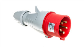 Wtyczka Przenośna 5P 32A 400V Czerwona Ip44 P17 Tempra Pro 555239