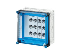 Skrzynka Mi z podst. bezpiecz., IP 65, wlk.2 - 300x300x170, 4x25A, E27, szyny zb. 400A Mi 3226 2000707