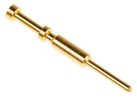 Końcówka pinowa 1mm Męski Połączenie zagniatane 19.4mm Montaż na panelu 0,06 → 0,25 mm²