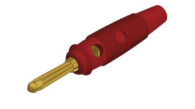 Adapter z wtykiem bananowym Wtyk Połączenie lutowane Czerwony 30A SKS Hirschmann Test & Measurement rozmiar 4 mm