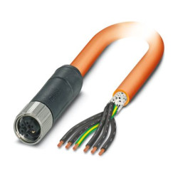 Przewód zasilający Phoenix Contact 14149 6 Core 10 m Polichlorek winylu Sheath Pomarańczowy 10.4 mm OD, 690 V 80 °C