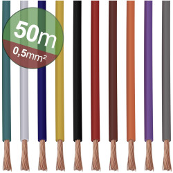 Quadrios 22CW004 Assorted Stranded Wire Set 0.5 mm&#xB2; 10 Colours