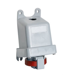 Złącze przemysłowe - zasilające 32A Gniazdo 415 V 3P+N+E Amphenol Industrial Czerwony Montaż ścienny IP67, IP69