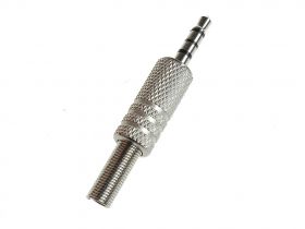 Wtyk jack 3.5mm 4-polowy metalowy