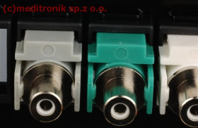 Moduł keystone RCA gniazdo na gniazdo kolor zielony