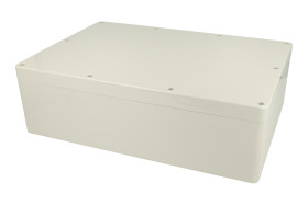 Obudowa; uniwersalna; P20793-IP68; poliwęglan; 360mm; 250mm; 110mm; IP68; jasnoszary; Gainta; RoHS