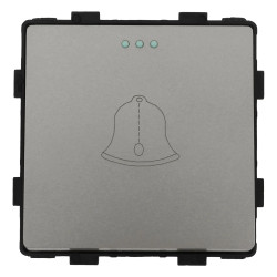 Moduł - Włącznik dzwonkowy, podtynkowy szary TAWOIA Glass