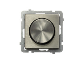 SONATA Ściemniacz przyciskowo-obrotowy nowe srebro ŁP-8RM/m/44 OSPEL