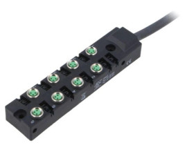 1197232 Centralka połączeniowa, M8, Ilość pinów: 3, 5m, gniazdo, 2A, -25÷80C, PUR