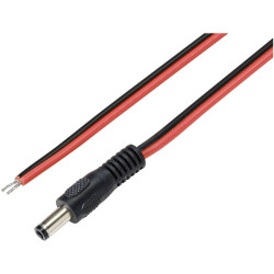 TruComponents 202888 Low power cable - Open ends 5.5mm 2.5mm 2.00m
