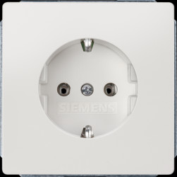 German schuko-style socket, titan white, 16 A/250 V, Germany, IP20, 5UB1853-0KK