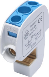 Zacisk izolowany szynowy SBB 16 (86105) SIMBLOCK niebieski 81550003