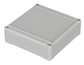 PC enclosure, (L x W x H) 122 x 120 x 37 mm, light gray (RAL 7035), IP65, 62213200
