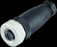 Jack, M12, 5 pole, screw connection, screw locking, straight, 099774