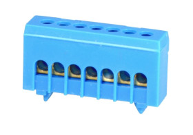 N7H kolor niebieski 7x16mm2 Listwa zaciskowa neutralna IP20 MAD1007N15