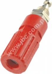 3250-RT Gniazdo laboratoryjne (aparatowe) izolowane 4mm, przyłącze lutowane, 30A, czerwone, ELECTRO-PJP, 3250RT