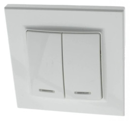 Łącznik pt podtynkowy podwójny świecznikowy z podświetleniem Argo