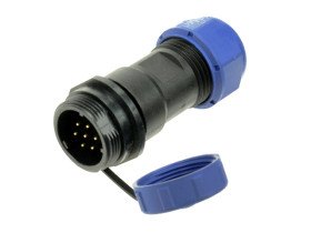 Wtyk; SP1711C/P7-1C; 7 torów; proste; lutowany; 0,75mm2; 6-10mm; SP17; na przewód; IP68; 5A; 400V; Weipu; RoHS; SP1711/P7I