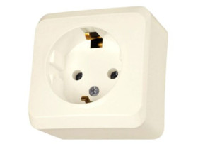 PRIMA Gniazdo pojedyncze z uziemieniem SCHUKO beżowe WDE001180 SCHNEIDER ELECTRIC