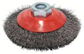 Szczotka stożkowa, drut falisty, 100 mm, 0,3 mm, 12 500 obr./min Bosch Accessories N/A N/A 2608622057 1 szt. Bosch Acces