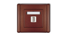 Flexi Gniazdo Pojedyncze Usb-Aa Brązowy Metalik 9Fgusb-1