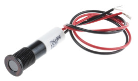 Lampka kontrolna do montażu panelowego 12V dc, biała 8mm LED Wyprowadzenia RS PRO