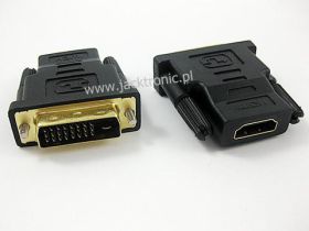PRZEJ.GNIAZDO HDMI/WTYK DVI 24+1.
