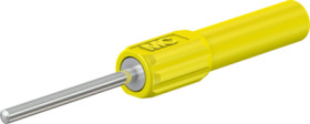 Counting test adapter, connecting pin 2 mm to 4 mm socket, yellow, CAT II, 66.9076-24
