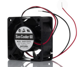 Wentylator osiowy 12 V DC DC 60 x 60 x 25mm 2.88W 27.6cfm 39dB(A) 240mA