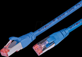 PKW-PIMF-KAT6 0.5BL Cat.6 PiMF cable, S/FTP, 0.5 m, blue