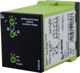 Timer Relay Wciskane 24 → 240V ac/dc DPDT 2-stykowy Tele 1 s → 3min K3ZA20 Wielofunkcyjne funkcyjny