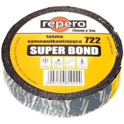 Taśma izolacyjna samowulkanizacyjna 19mm x 3m Repero SUPER BOND 722E czarna