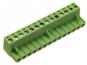 Listwa montaż. kątowa 14-zacisk. żeńska r =5,08