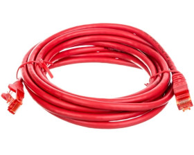 Kabel krosowy patchcord U/UTP kat.6 CCA czerwony 3m 68411