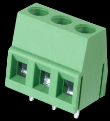 CTB0102/3 Solderable screw terminal - 3-pole, RM 5 mm, 90°