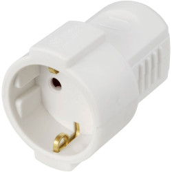 Sygonix SY-6618464 Safety mains socket White Polypropylene 250V AC