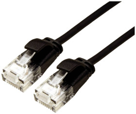 kabel LAN Roline 21.15.3950, 1 szt., RJ45, CAT 6a, U/UTP, 0.15 m, czarny