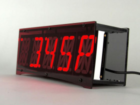Adafruit Alpha Clock Five - RED - From Evil Mad Scientist Labs