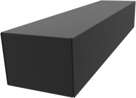 Steel enclosure, (L x W x H) 432 x 102 x 76 mm, black (RAL 9005), 1441-20BK3