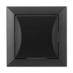 OPAL Gniazdo bryzgoszczelne z uziemieniem czarny mat GPt-16 OpH CZ/MAT